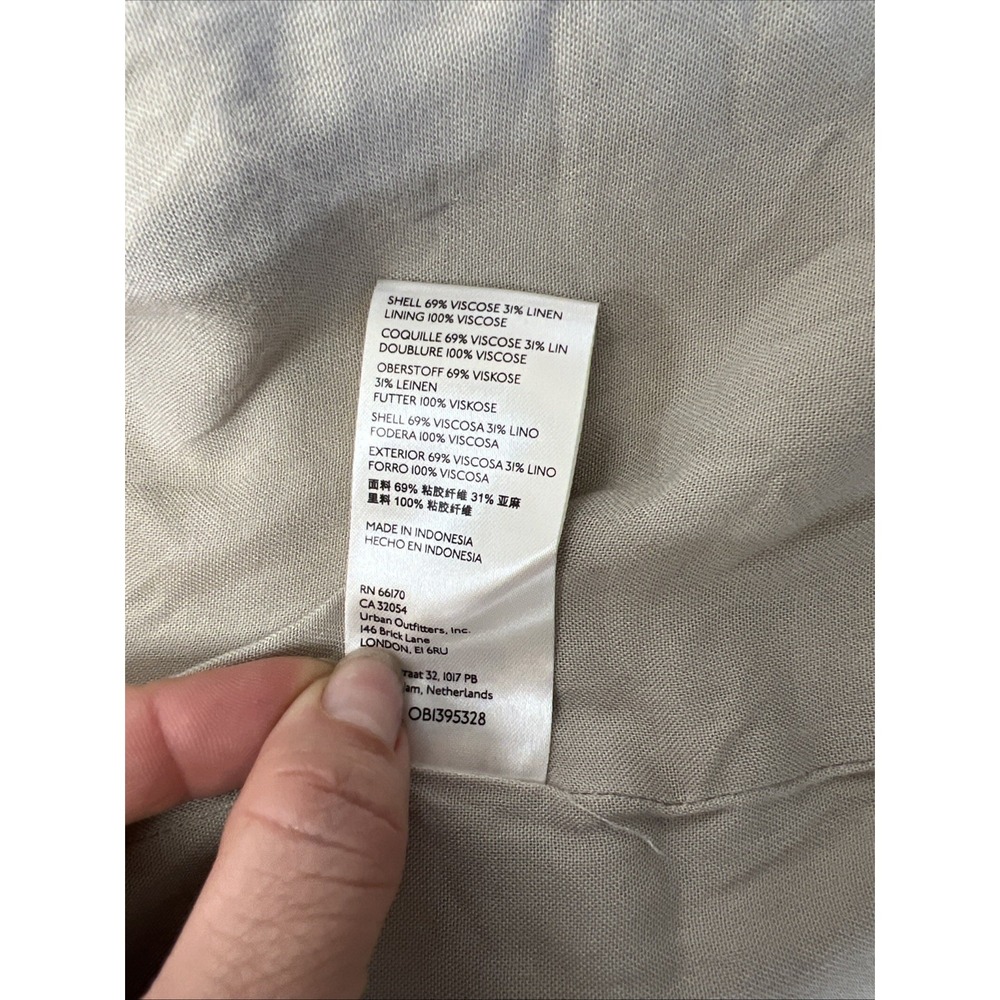 Free People Reggie Women's Blazer Sz M Linen Lining Beige Neutral - Picture 7 of 8